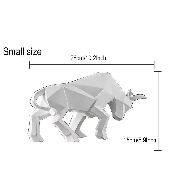 Karnz | ToroArte Stier Skulptur | Nordisches Design | Harzfigur Modern | 35 cm / 26 cm