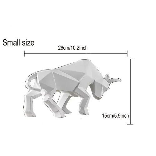 Karnz | ToroArte Stier Skulptur | Nordisches Design | Harzfigur Modern | 35 cm / 26 cm
