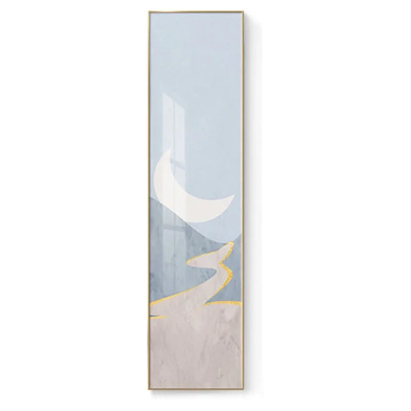 Minimalistische urbane abstrakte Wandkunst Fine Art Leinwanddrucke Hohe vertikale Bilder für Eingangsfoyer Wohnzimmer Heim Büro Dekor | Karnz