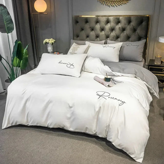 Luxus-Dekbedovertzug mit Eleganter Stickerei – Weich, Atmungsaktiv und Hochwertig | Karnz