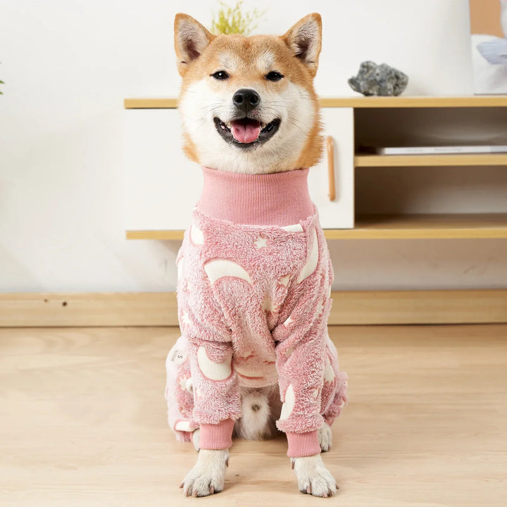 Warmer Hundepyjama für den Winter flauschig und dehnbar Karnz