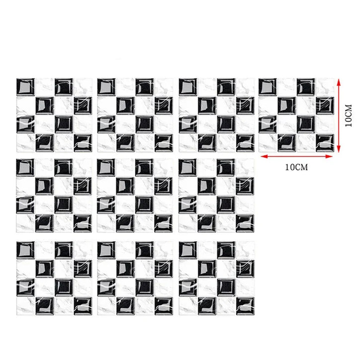 DecoMosaic 3D Mosaik Wandfliesen Aufkleber Karnz