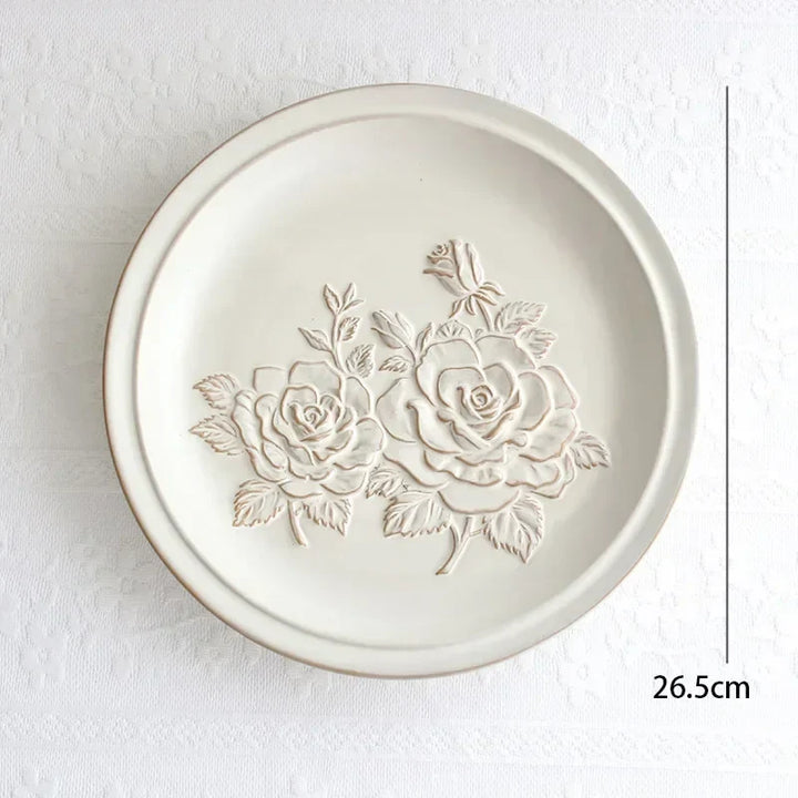 Französische geprägte Blumenplatten