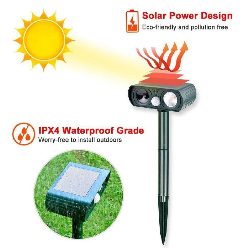 Solar Powered Ultrasonic Animal Repeller | Karnz