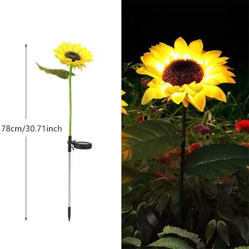Sonnenblumen-Solar-Gartenleuchten