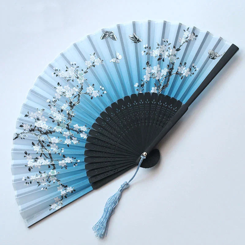 Traditioneller japanischer Stil Blumiger Handfächer | Karnz