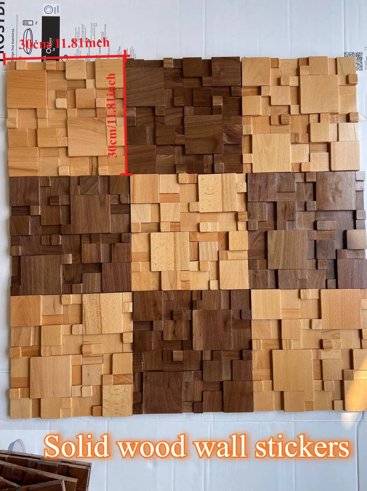 Karnz | Mosaikwandpaneele Massivholz und schallabsorbierende Dekoration