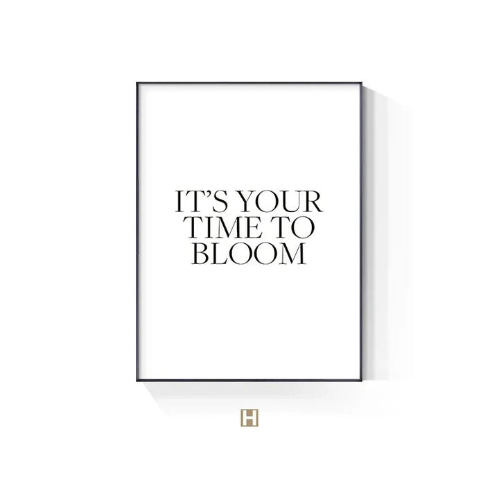 Minimalistische abstrakte florale Wandkunst Fine-Art-Leinwanddrucke inspirierendes Zitat Poster Galerie Wandbilder für Wohnzimmer Schlafzimmer Kunstdékor