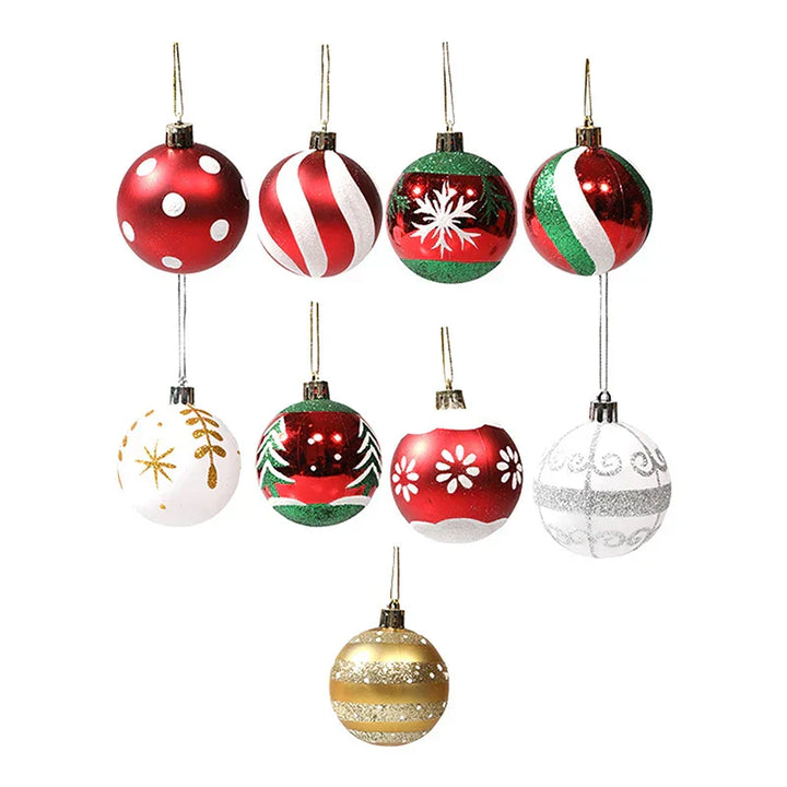 Elegante Schneeflocken Weihnachtskugeln Set – Hochwertige Christbaumkugeln in Rot, Weiß und Gold, perfekt für festliche Baumdeko zu Weihnachten | Karnz