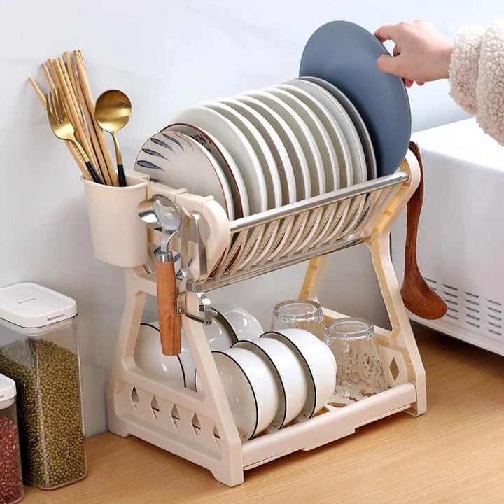 Faltbarer Geschirrorganizer – Praktischer Abtropfständer für Geschirr, Platzsparend und Einfach zu Reinigen, Perfekt für Moderne Küchen und Kleinen Raum | Karnz