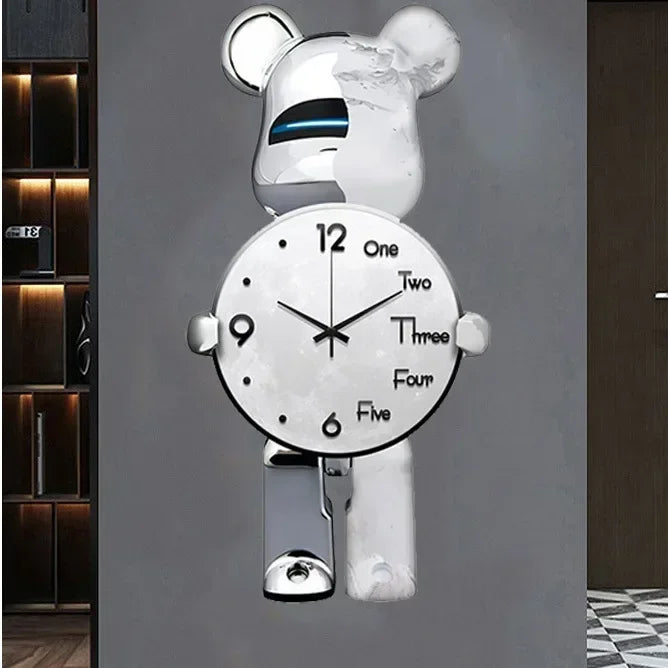 Glühender Stern Bär LED Wanduhr