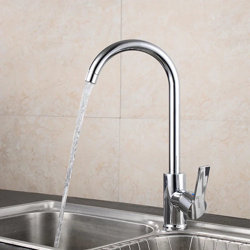 Chrom Wasserhahn mit Einhebelmischer – Hochwertiger Wasserhahn für Spülbecken, Leicht zu Reinigen, Langlebig und Einfache Installation für Moderne Küchen | Karnz