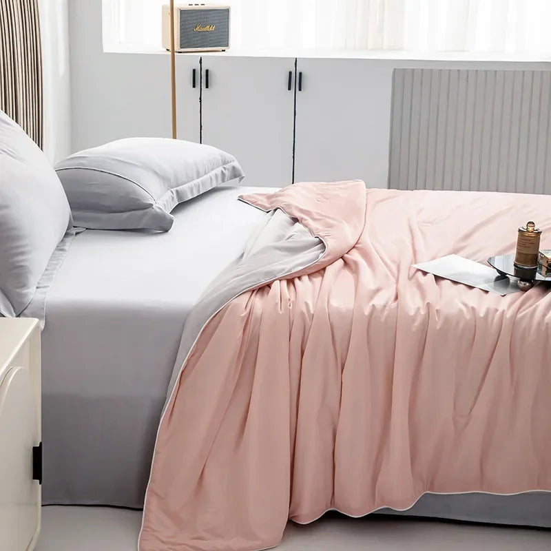 Air Condition Sommerdecke — Pure Color Eis-Seide Kühlende Decke, Leicht & Glatt Twin/Kingsize Bettdecke | Karnz