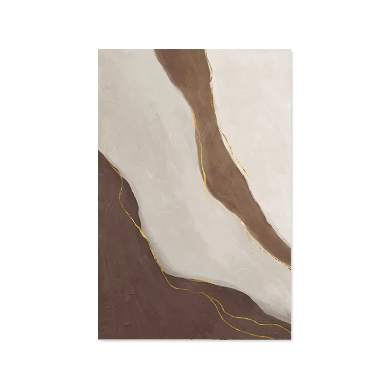 Moderne geomorphe abstrakte Wandkunst Feinkunst Grau Beige Braun Leinwanddrucke Bilder für das Wohnzimmer Zeitgenössische Wohnraumdekoration | Karnz