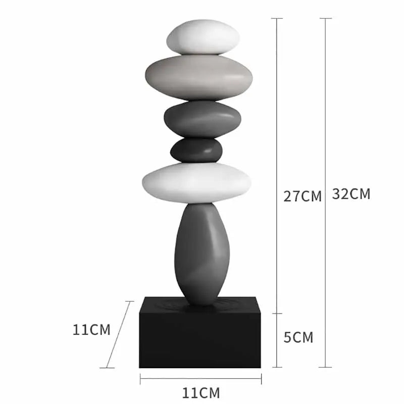 Zen Stein Stapel Ästhetische Wohnkultur
