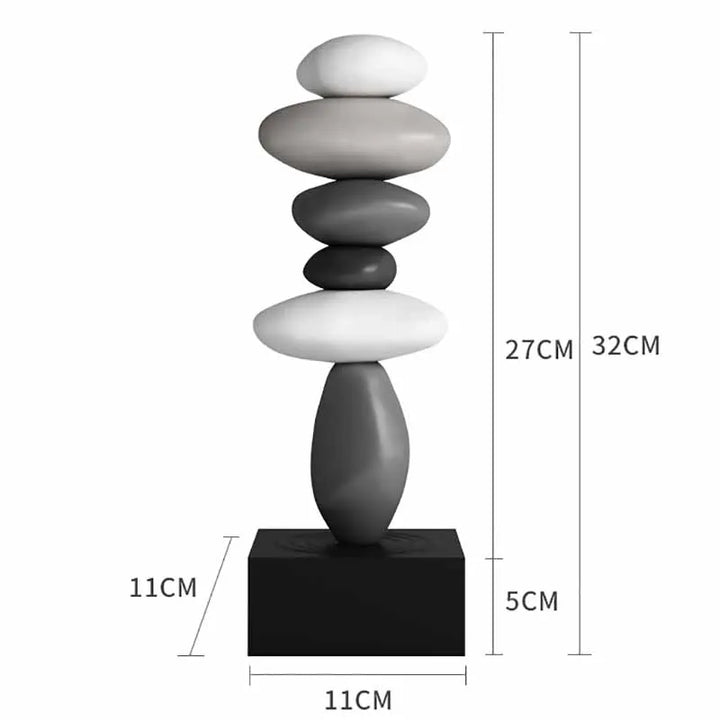 Zen Stein Stapel Ästhetische Wohnkultur