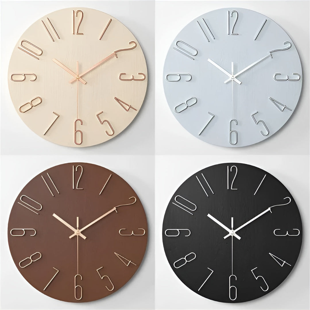 3D Wanduhr – Modern und Elegant | Dekorative Wanduhr für Wohnzimmer und Büro | Karnz