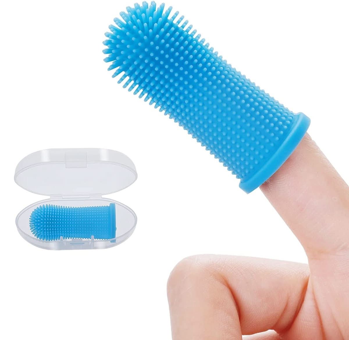 PAWCLEAN PRO – 360° Silikon-Fingerzahnbürste für stressfreie Zahnpflege bei Hunden