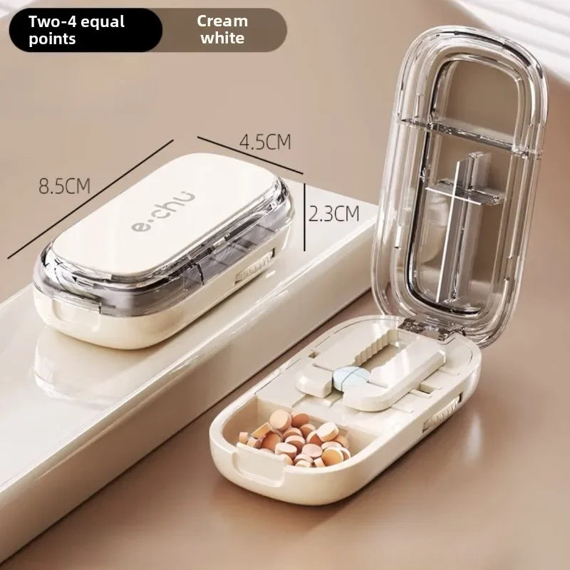 Taschenformat staubdichter Pillenschneider Organizer | Karnz