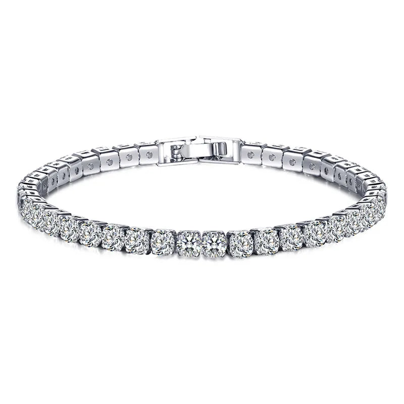 Tennisarmband – Strahlen Sie mit Haltung: Eleganz aus Sterling Silver und Hip-Hop Flair!