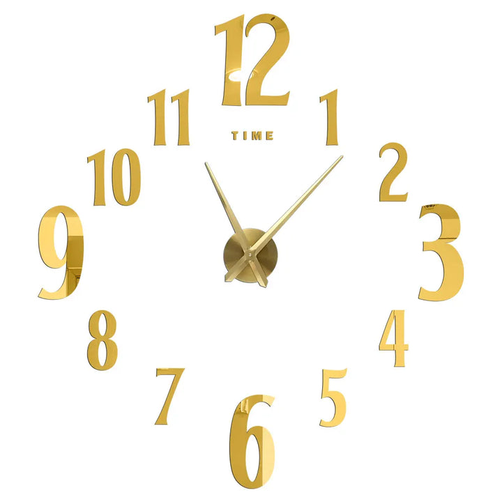 Große Wanduhr DIY 3D Selbstkleber Spiegel Acryl Wanduhr für Küche Esszimmer Wohnzimmer Kreative Wohnkultur | Karnz