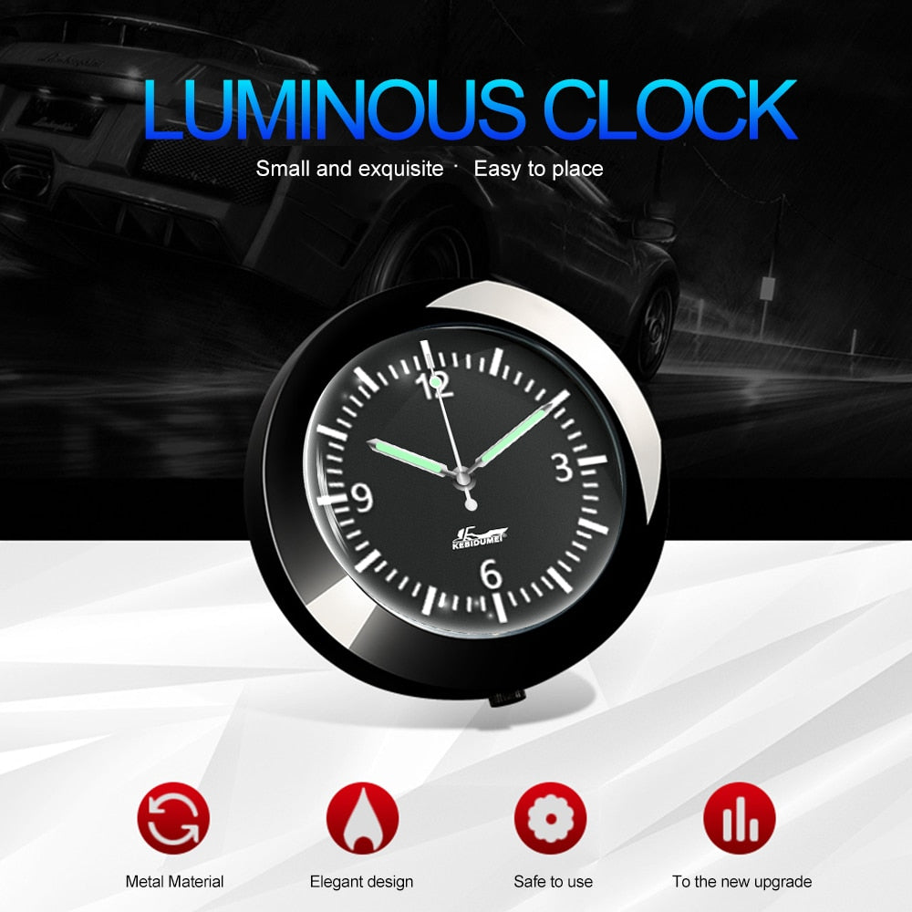 Karnz | Aufklebbare Auto Armaturenbrett Leuchtende Uhr