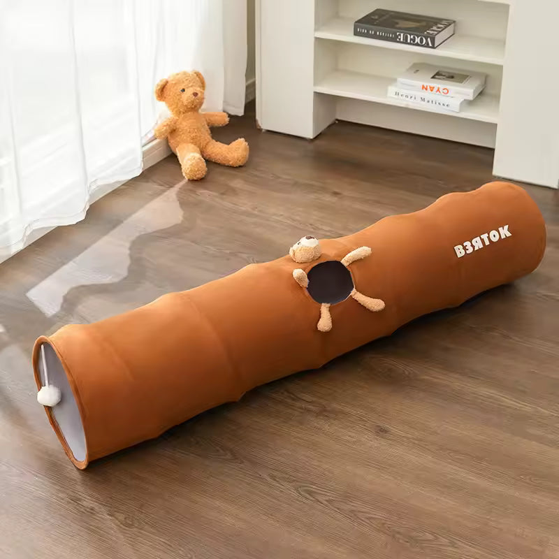 Kollapsbarer Katzentunnel für Hauskatzen zum Spielen und Verstecken Karnz
