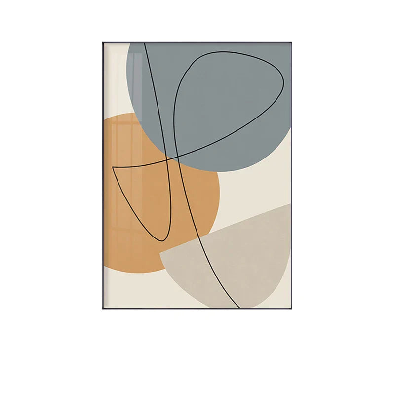 Moderne abstrakte erdige Töne geometrische Wandkunst Fine Art Leinwanddrucke Bilder für Wohnzimmer Esszimmer zeitgenössische Wohnkultur | Karnz