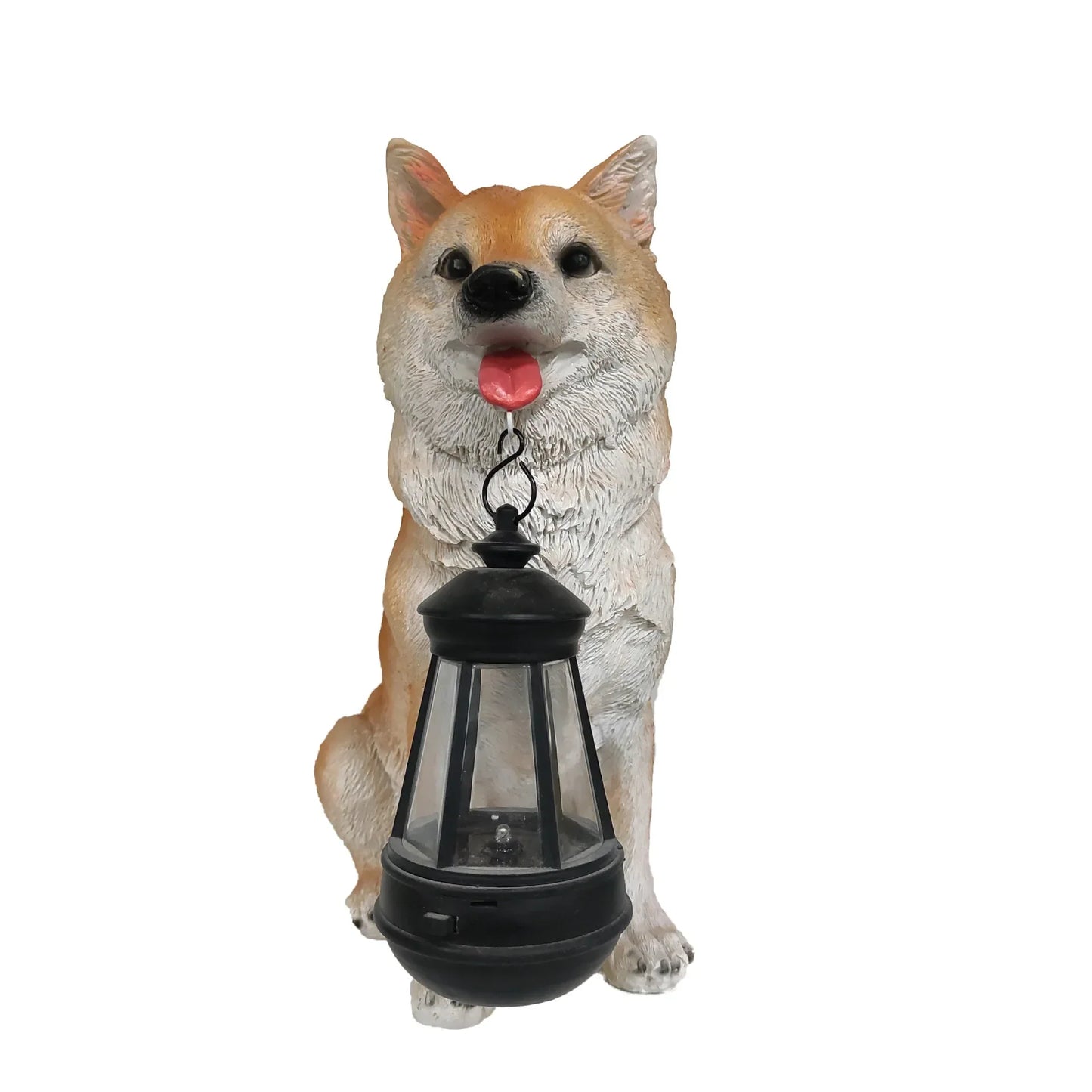 Solarbetriebene Outdoor-Harz-Hundestatue Lampe | Karnz