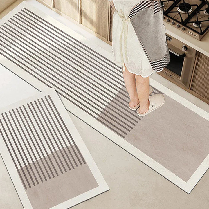 Karnz | Pureterra | Küchenteppich Super Absorbierend | Rutschfest & Waschbar | Diatomit Design | Oval & Lange Form | Komfortteppich für Küche & Badezimmer
