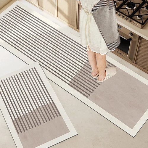 Karnz | Pureterra | Küchenteppich Super Absorbierend | Rutschfest & Waschbar | Diatomit Design | Oval & Lange Form | Komfortteppich für Küche & Badezimmer