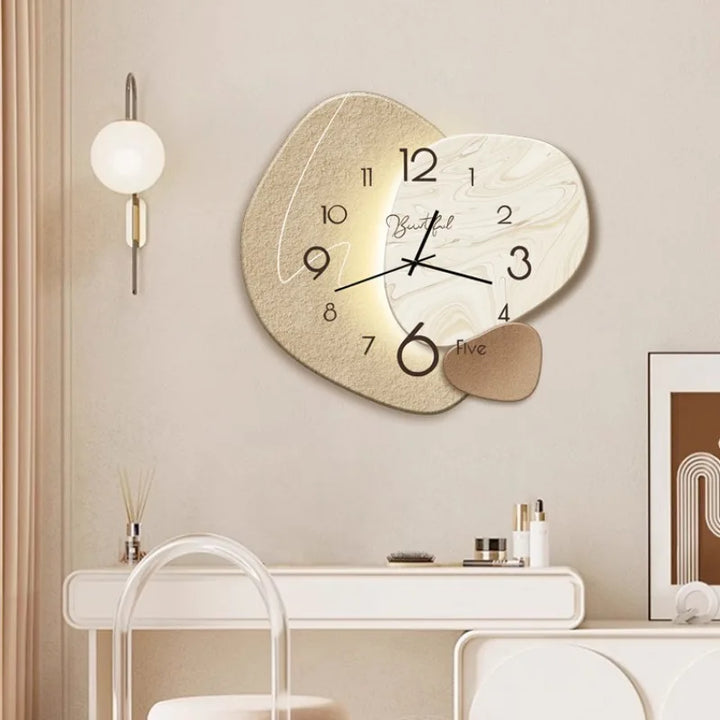 Moderne Design-Wanduhr für Wohnzimmer – Stilvolle, leise Wanduhr für elegante Raumgestaltung | Karnz