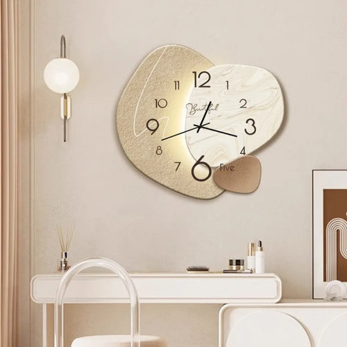 Moderne Design-Wanduhr für Wohnzimmer – Stilvolle, leise Wanduhr für elegante Raumgestaltung | Karnz