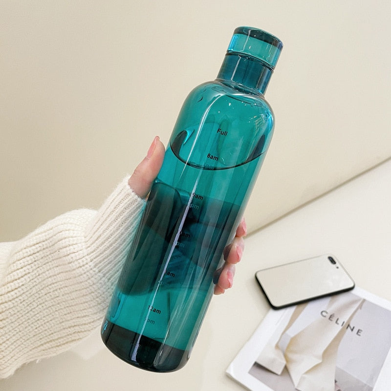 Karnz | Zeit Skala hitzebeständiger Glas Wasserflasche