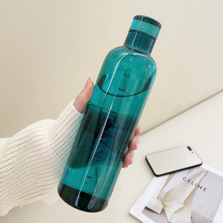 Karnz | Zeit Skala hitzebeständiger Glas Wasserflasche