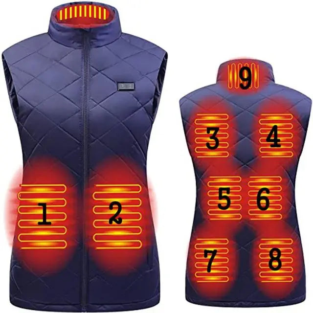 Karnz | ThermaBelle Women's Heating Vest | USB heated vest with infrared technology | Temperature regulating & lightweight | Ideal for autumn & winter
