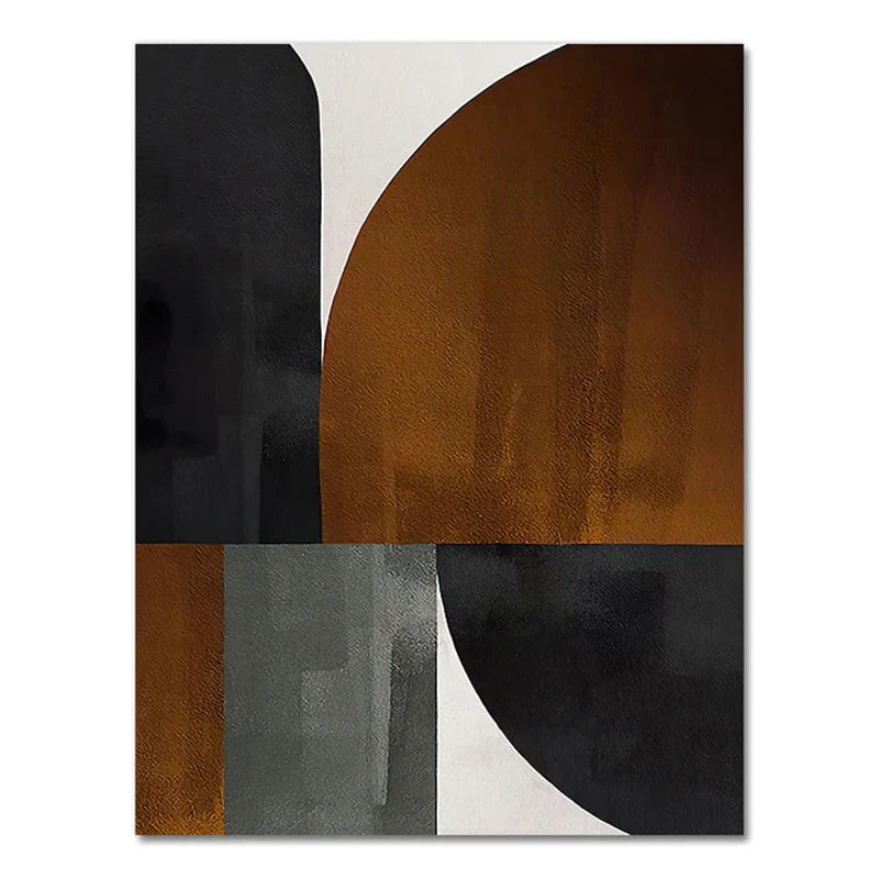Skandinavische Minimalistische Geometrische Dunkle Neutrale Farben Wandkunst Fine Art Leinwanddrucken Moderne Abstrakte Bilder Für Wohnzimmer Wohnkultur | Karnz