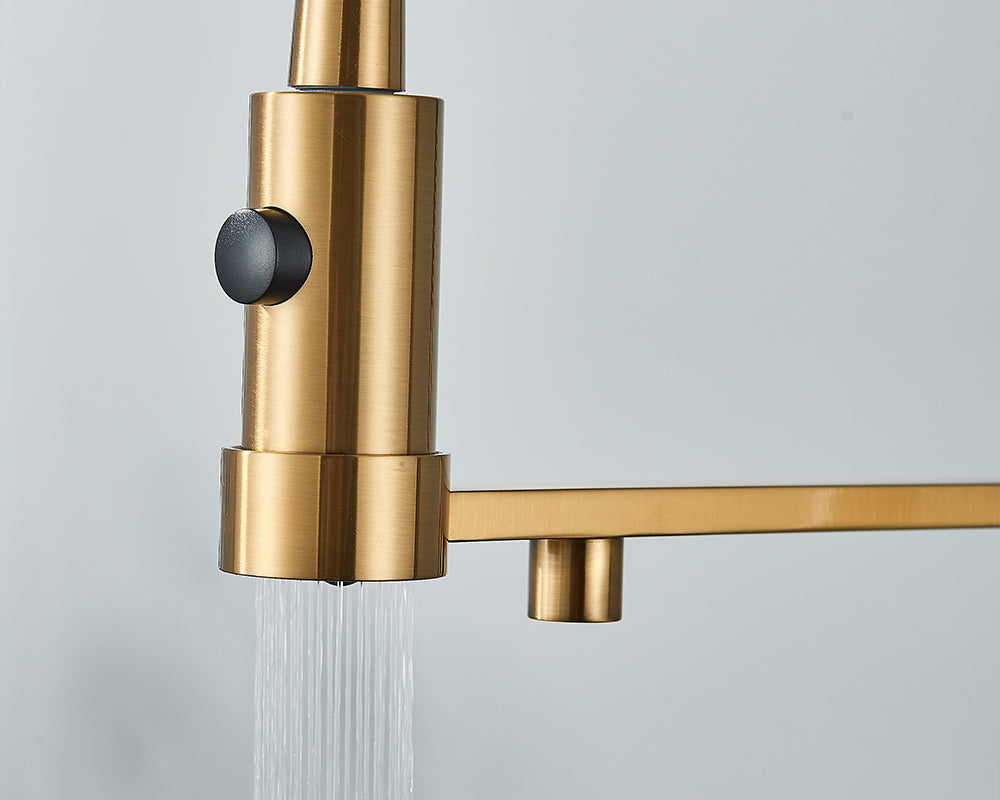 Sandsberg Schwarzer Filter-Küchenwasserhahn mit Dual-Auslauf – Mischbatterie mit Wasserfilter für Küchen, Wasseraufbereitung und Reinigung | Karnz