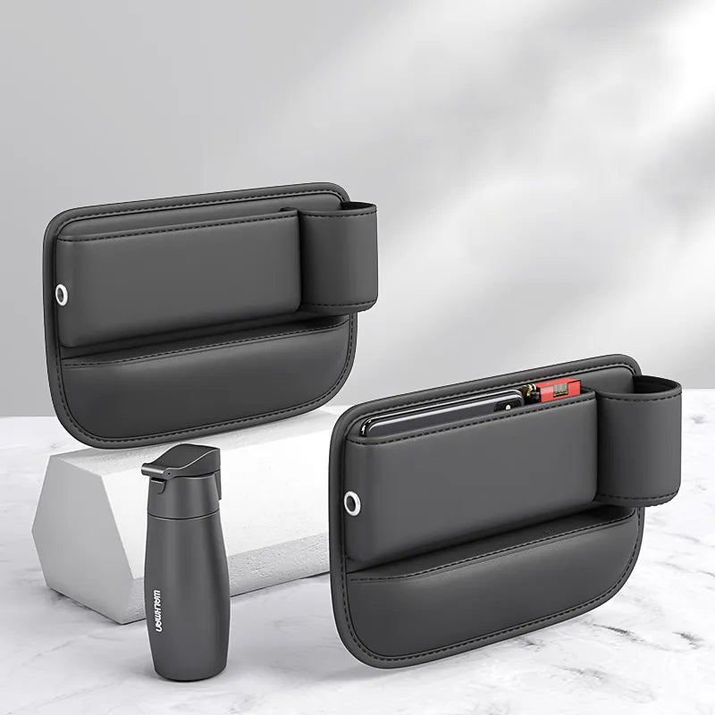Karnz | Universeller Leder-Sitzspalt-Becherhalter Auto-Organizer