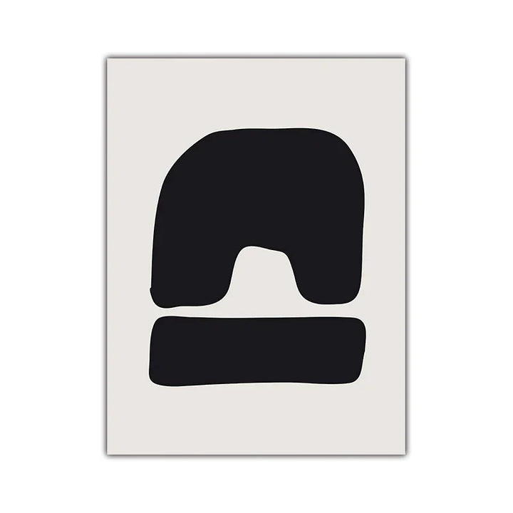 Minimalistische abstrakte primitive Symbole Wandkunst Fine Art Leinwanddrucke Schwarz Weiß Bilder für moderne Wohnung Wohnzimmer Dekor | Karnz