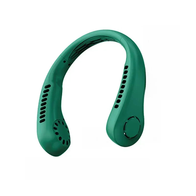 Tragbarer Mini-Hals-Hängelüfter – Tragbarer USB-Luftgekühlter Lüfter für Sommer, Outdoor-Sport, Laufen, Reisen, ohne Klingen-Design | Karnz