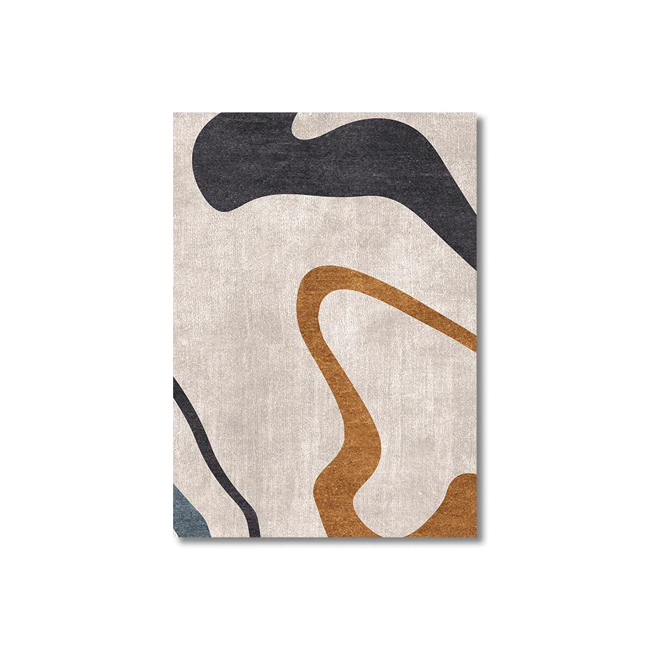 Fließende Linien Blau Beige Abstrakte Wandkunst Feine Kunst Leinwanddrucke Bilder Für modernes Wohnzimmer Esszimmer Schlafzimmer Kunst Dekor | Karnz