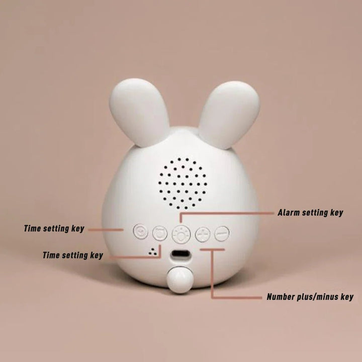 Kaninchenförmige Kinder-Wecker mit LED-Nachtlicht - BunniGlow | Karnz