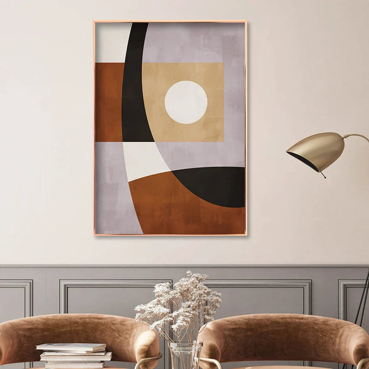 Modern Farbblock Geometrisch Abstrakte Wandkunst Fein Kunst Leinwanddruck Neutrale Farben Bild Für Wohnzimmer Esszimmer Schlafzimmer Kunst Dekor | Karnz