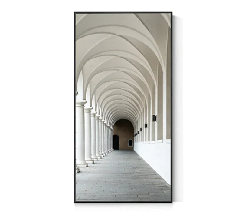 Moderne abstrakte minimalistische Bögen Architektur Wandkunst Fine Art Leinwanddrucke Bilder für Eingangsbereich Foyer Wohnzimmer Home Office Dekor | Karnz