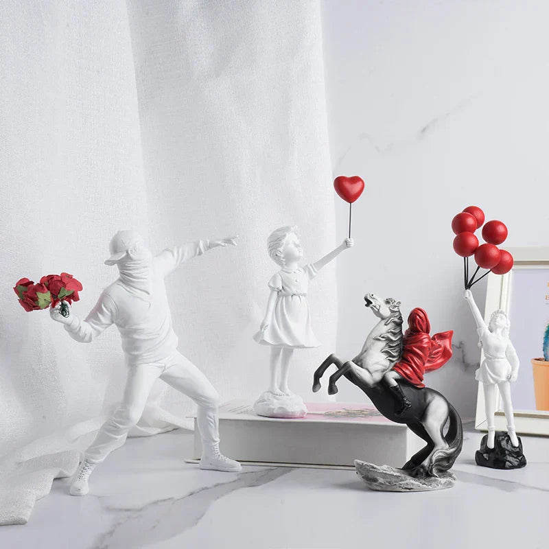Banksy-inspirierte Skulpturensammlung