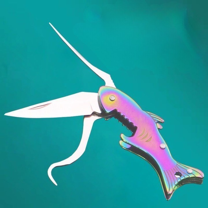 Sharp Shark Multifunktionales Zahnstocher-Messer Schlüsselanhänger | Karnz
