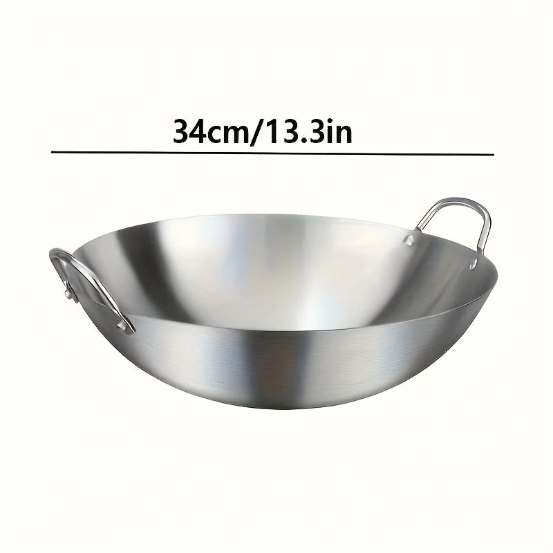 ChefMaster – Große Edelstahl-Wok mit Doppelgriffen Karnz