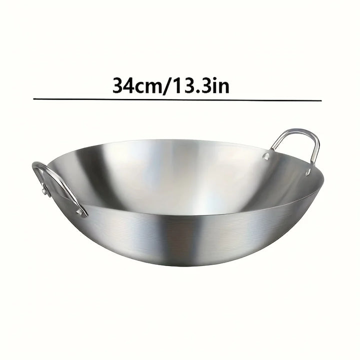 ChefMaster – Große Edelstahl-Wok mit Doppelgriffen Karnz