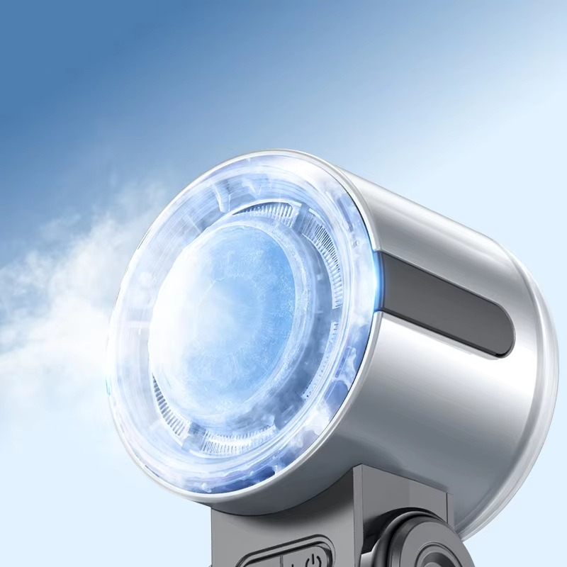 Zusammenklappbarer Turbine Handventilator mit integriertem Kühlpack | Karnz